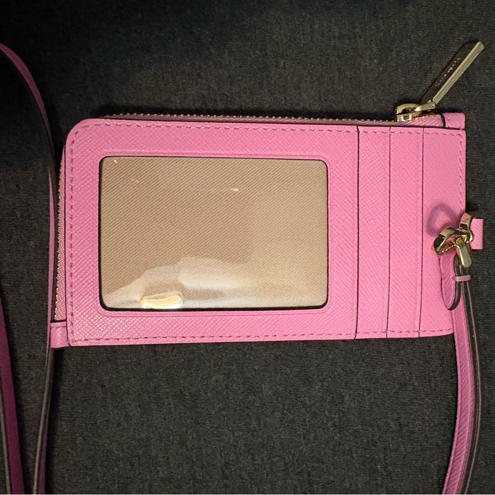 Kate Spade Pink card/ID holder lanyard - Picture 2 of 3